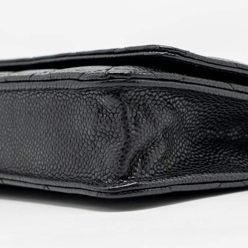 CHANEL Classic Wallet on Chain Caviar Black GHW