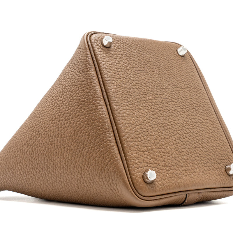 Hermes picotin 18 lock bag clemence alezan / Biscuit SHW stamp Z