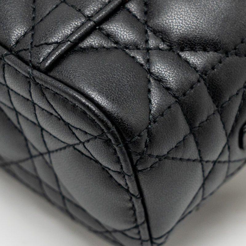 Dior Micro Lady Dior Vanity Case Bag Cannage Lambskin Black LGHW