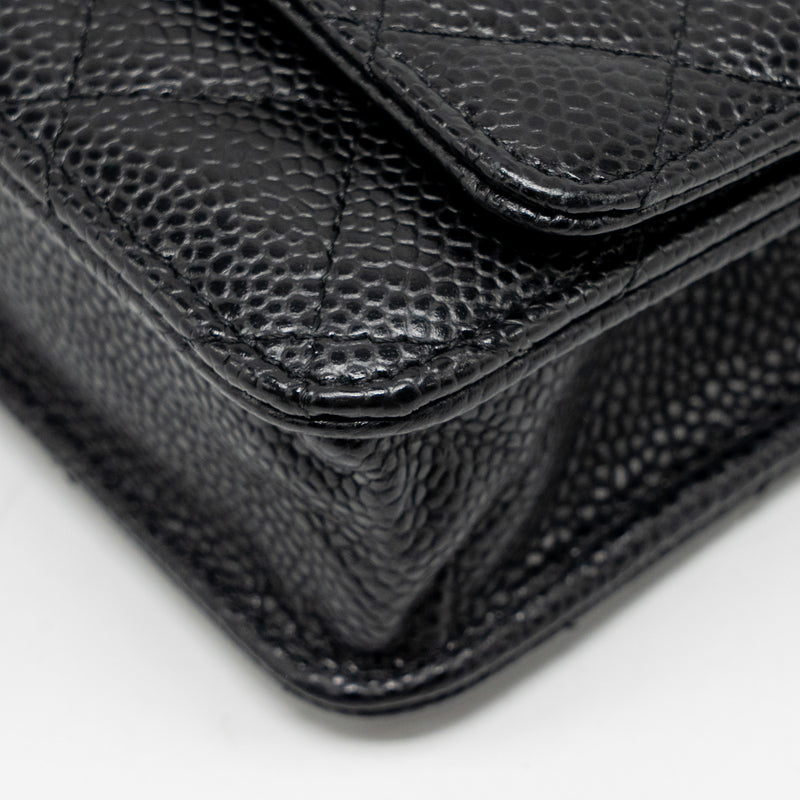 CHANEL Classic Wallet on Chain Caviar Black GHW