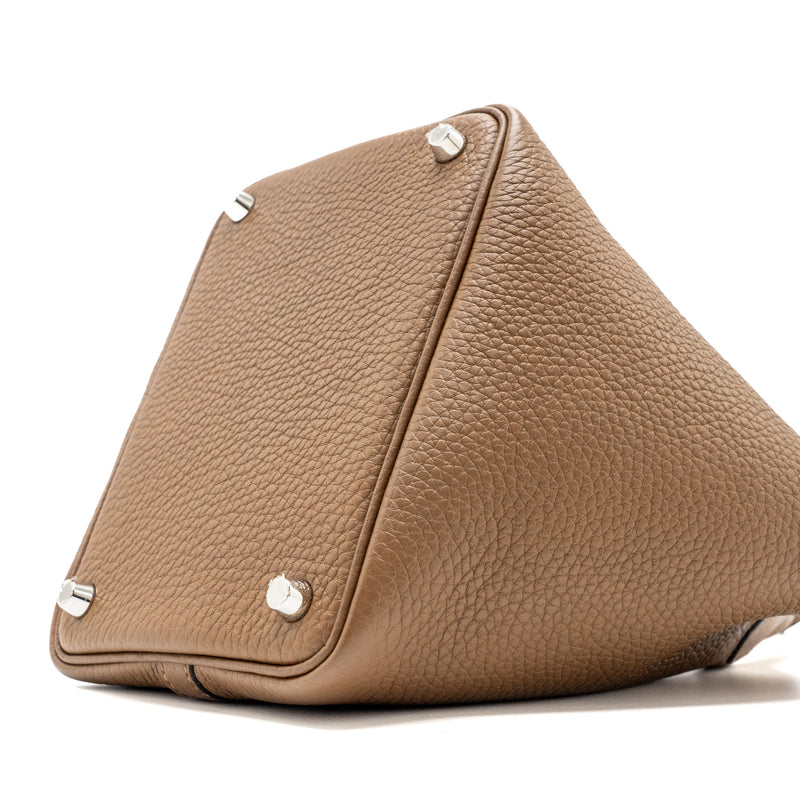Hermes picotin 18 lock bag clemence alezan / Biscuit SHW stamp Z