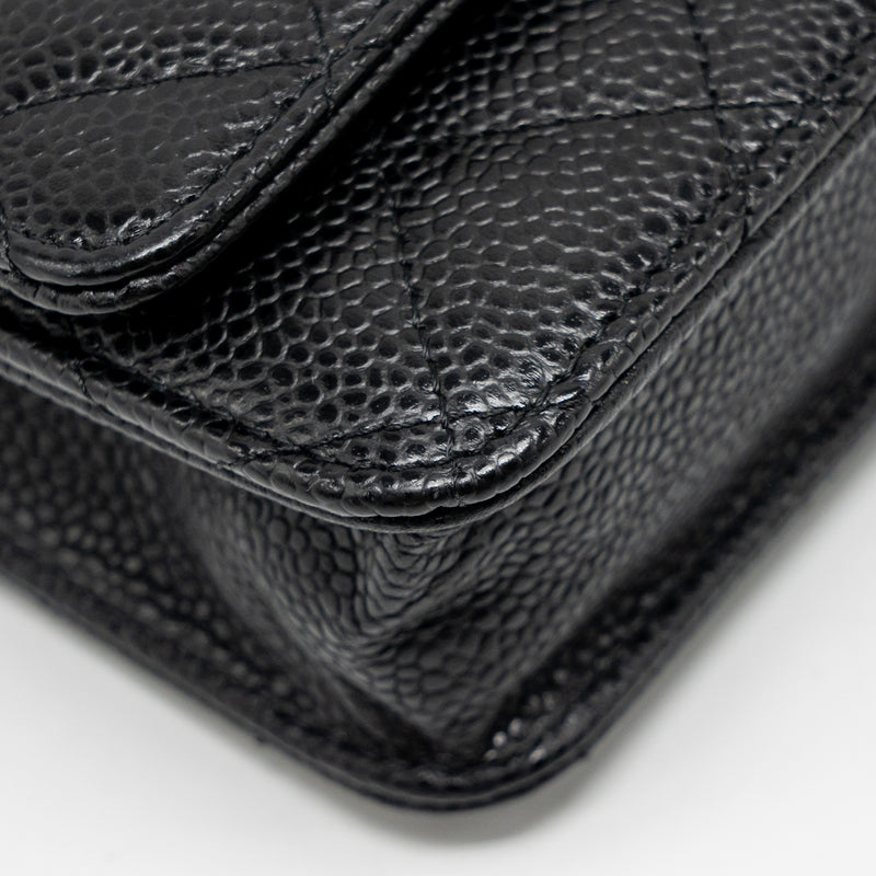 CHANEL Classic Wallet on Chain Caviar Black GHW