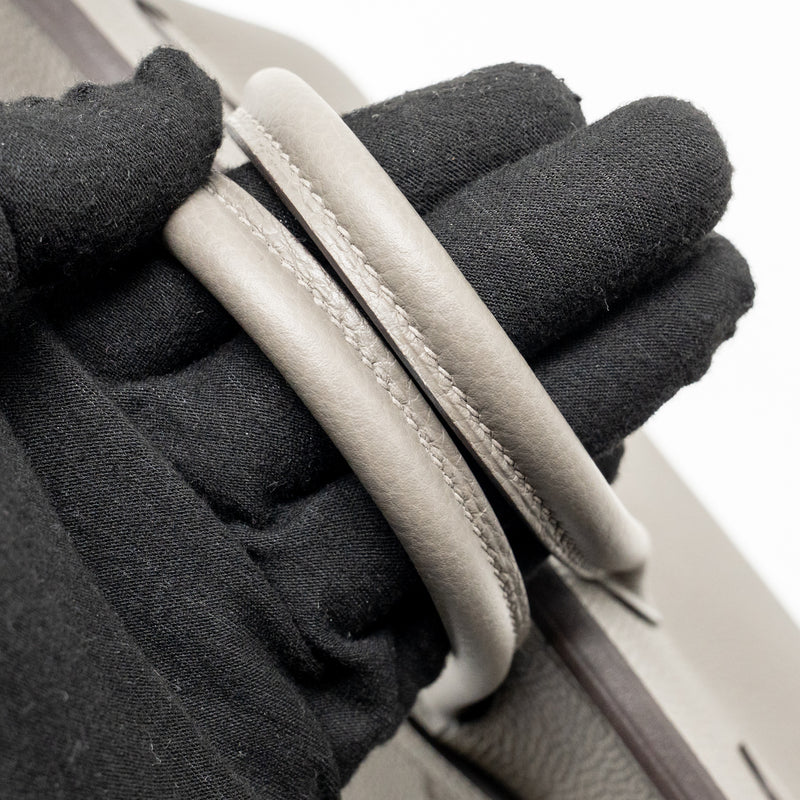 Hermes Birkin 25 togo gris Meyer SHW stamp U