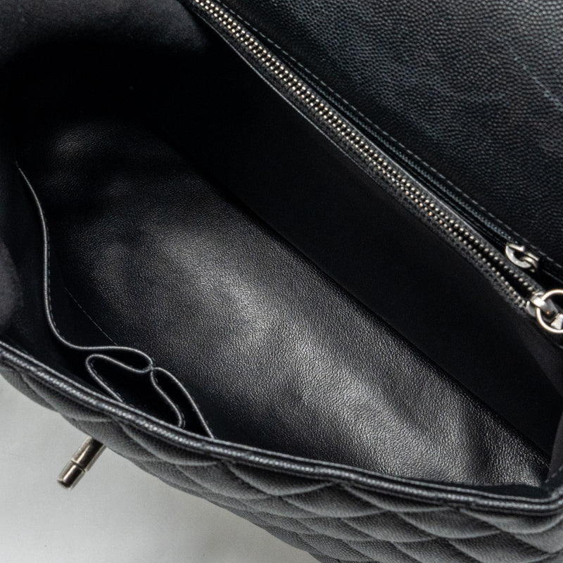 Chanel Large Coco Handle Caviar Black Ruthenium Hardware