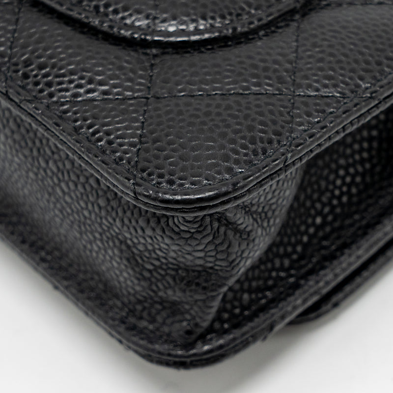 CHANEL Classic Wallet on Chain Caviar Black GHW