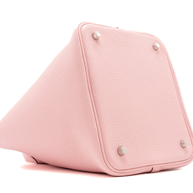 Hermes picotin 22 lock bag clemence rose sakura SHW stamp B