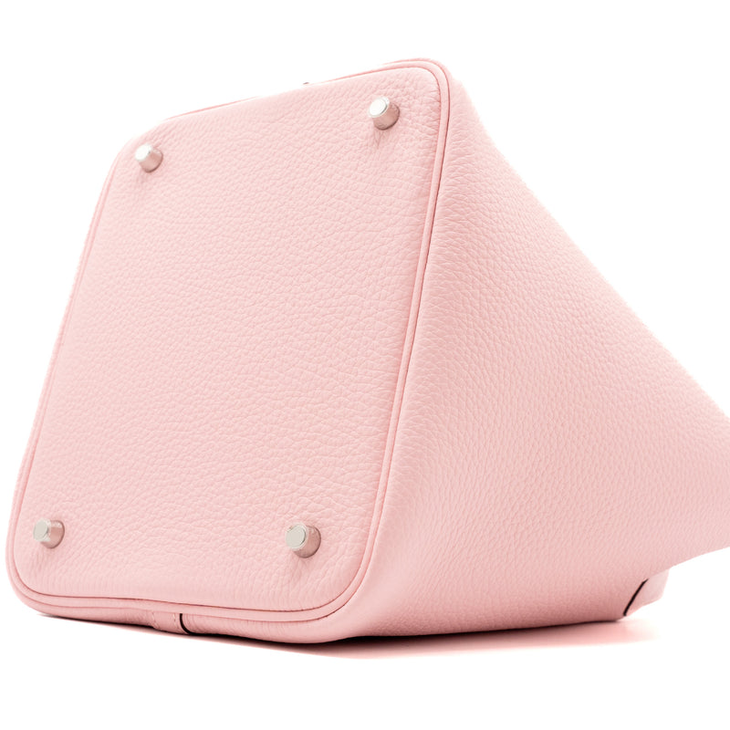 Hermes picotin 22 lock bag clemence rose sakura SHW stamp B
