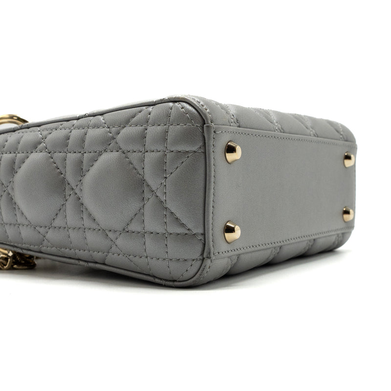 Dior mini lady dior lambskin grey LGHW