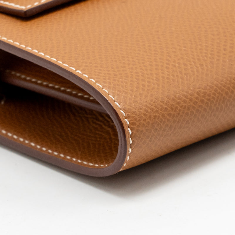 Hermes kelly to go epsom gold SHW stamp Z