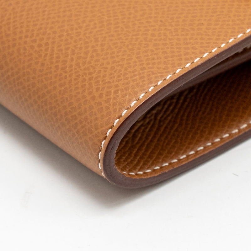 Hermes kelly to go epsom gold SHW stamp Z