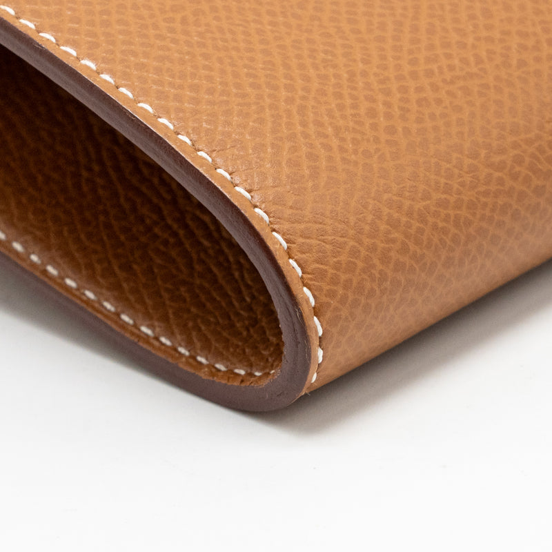 Hermes kelly to go epsom gold SHW stamp Z