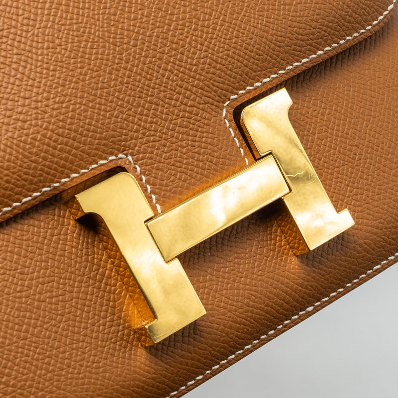 Hermes mini Constance Epsom Gold GHW stamp Z