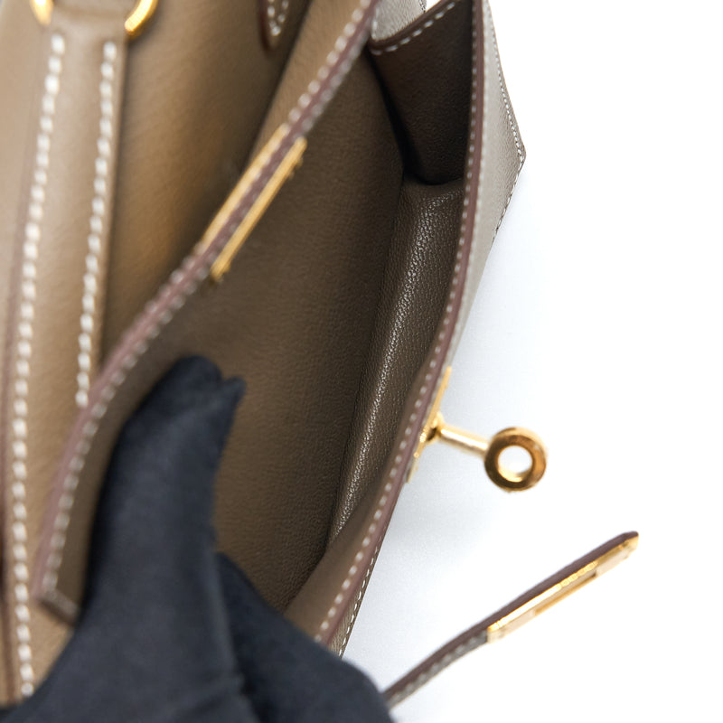 Hermes Kelly Sellier En Desordre 20 Epsom Etoupe GHW Stamp B