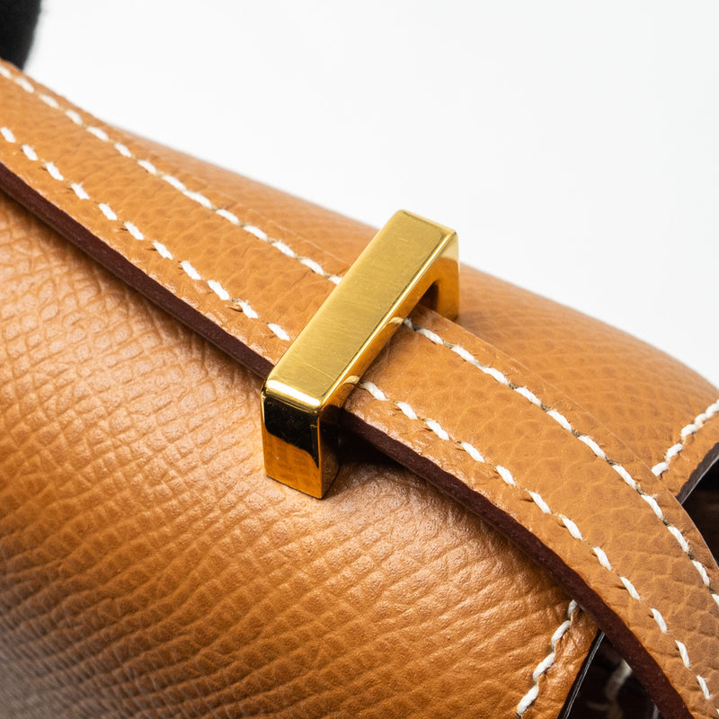Hermes mini Constance Epsom Gold GHW stamp Z