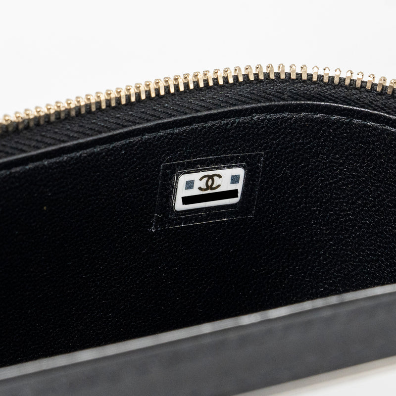 Chanel Top Handle Long Vanity Case Lambskin Black LGHW (Microchip)