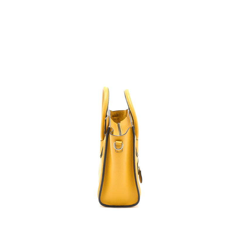 Celine Nano Luggage Bag Calfskin Yellow SHW