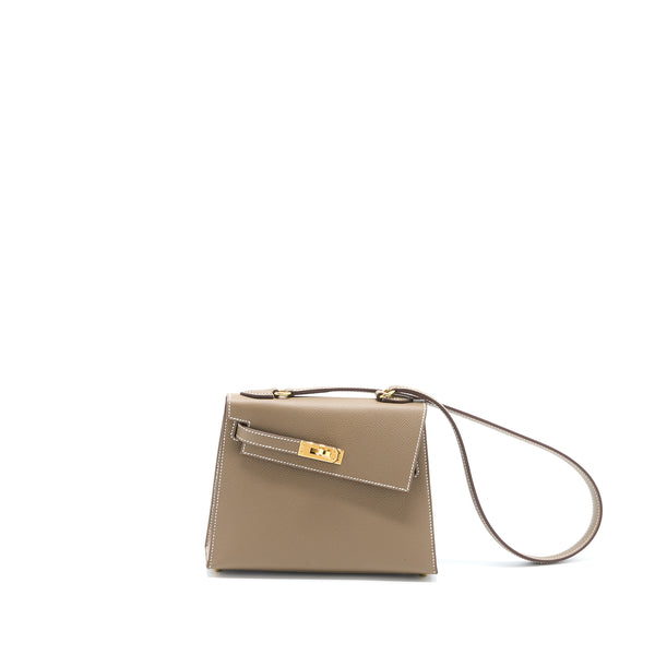 Hermes Kelly Sellier En Desordre 20 Epsom Etoupe GHW Stamp B