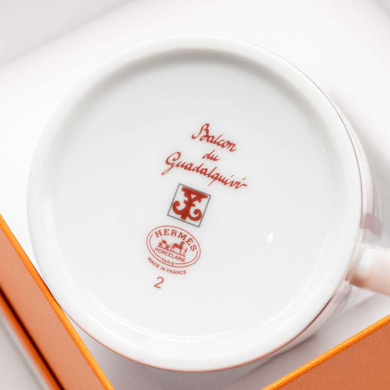 Hermes Balcon Du Guadalquivir Mug N°1 and N°2 Rouge (Sell in A Set)