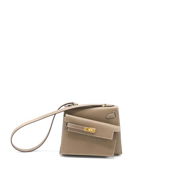 Hermes Kelly Sellier En Desordre 20 Epsom Etoupe GHW Stamp B