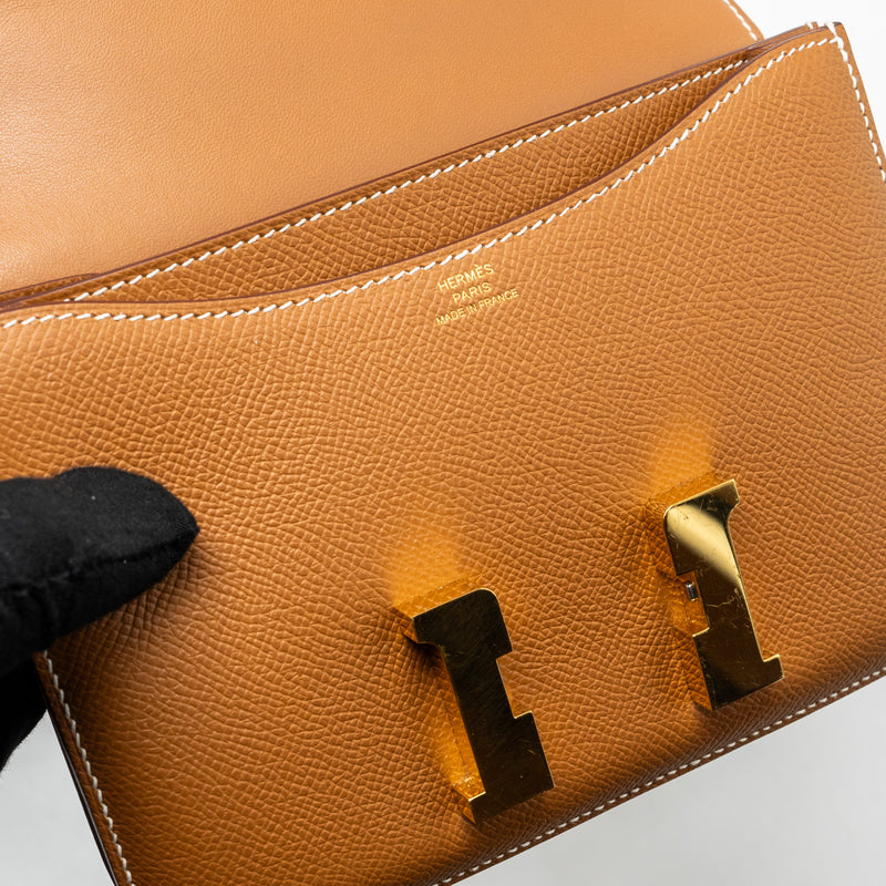 Hermes mini Constance Epsom Gold GHW stamp Z