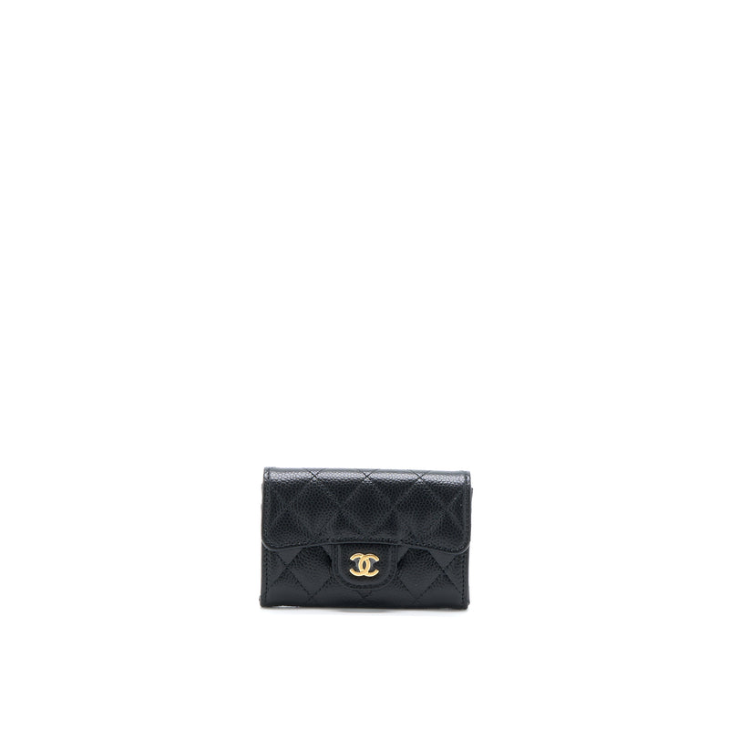 Chanel Classic Flap Card Holder Caviar Black GHW (Microchip)