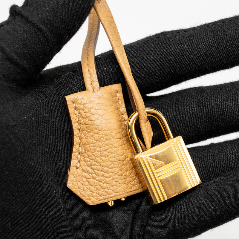 Hermes Birkin 25 Togo Biscuit GHW Stamp U