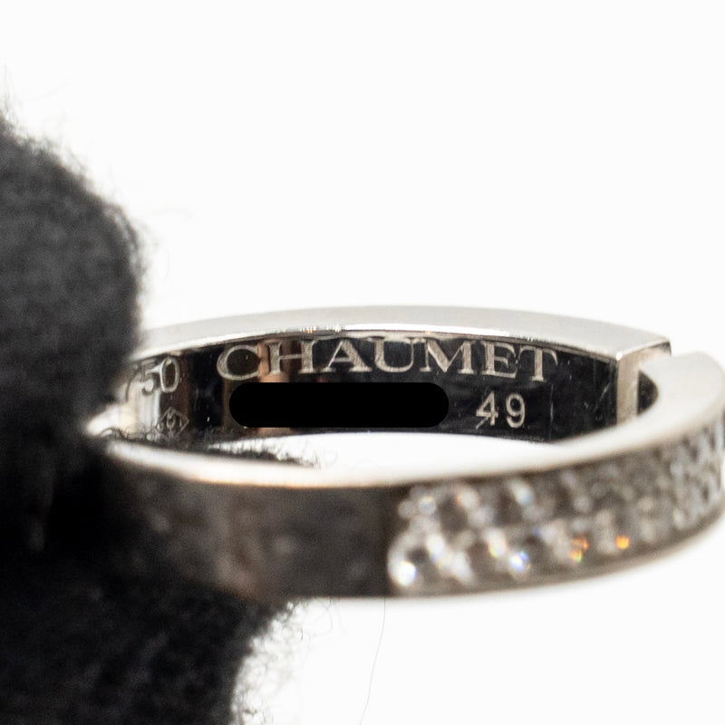 Chaumet size 49 liens evidence wedding band white gold diamonds