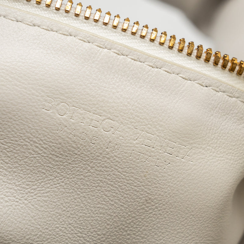 Bottega Veneta Mini Double Knot Bag Calfskin White GHW