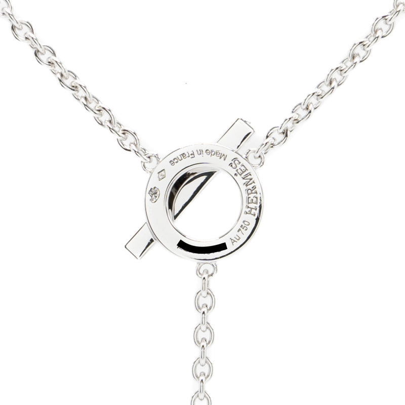 Hermes Finesse Necklace White Gold With Diamonds
