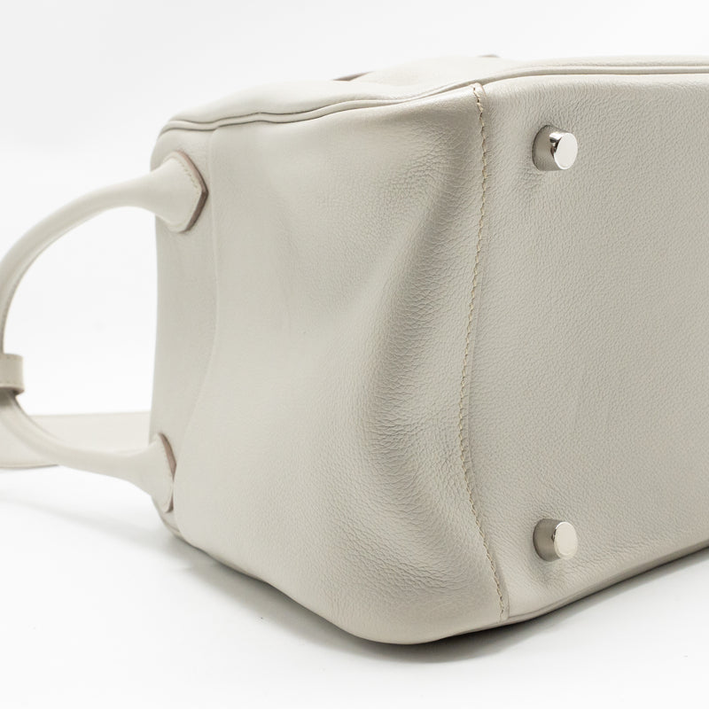 Hermes Lindy 30 Evercolor Gris Pearl SHW stamp square Q