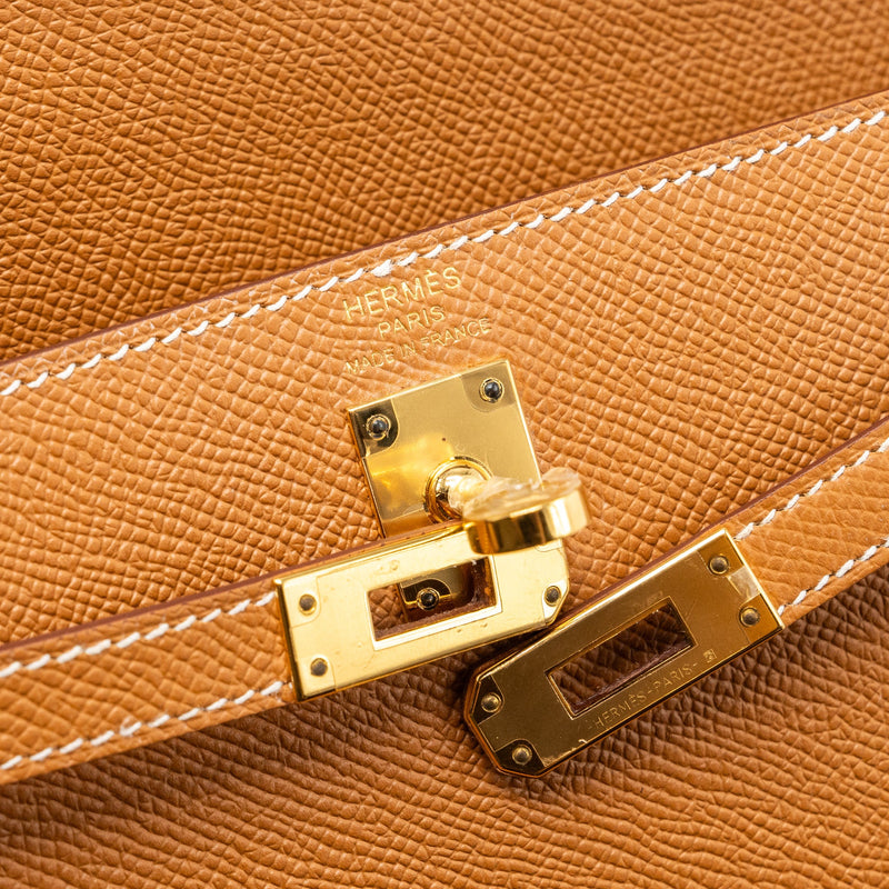 Hermes kelly 25 sellier Epsom gold GHW stamp D