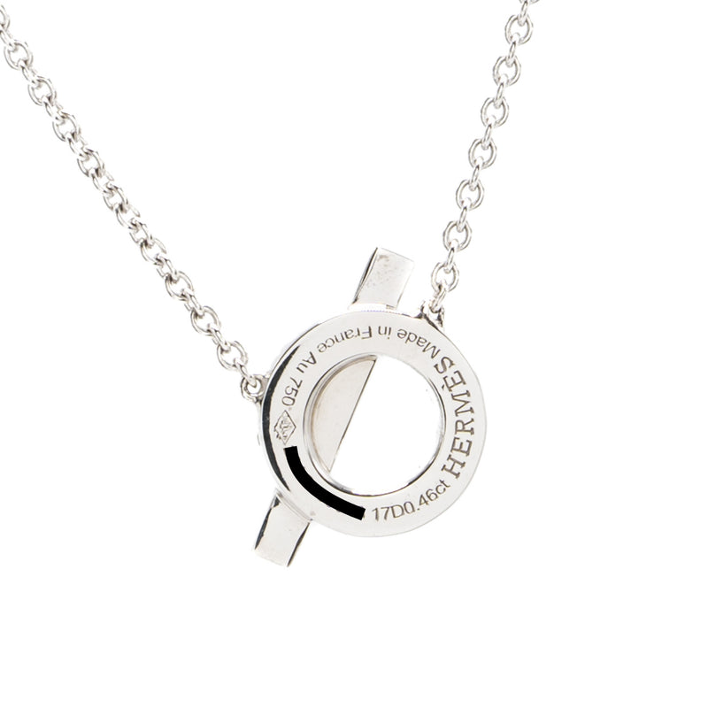 HERMES FINESSE NECKLACE WHITE GOLD DIAMONDS