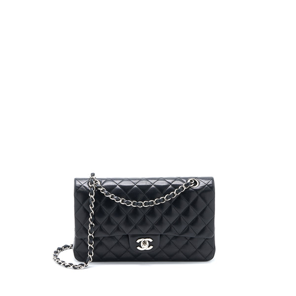 Chanel Medium Classic Double Flap Bag Lambskin Black SHW
