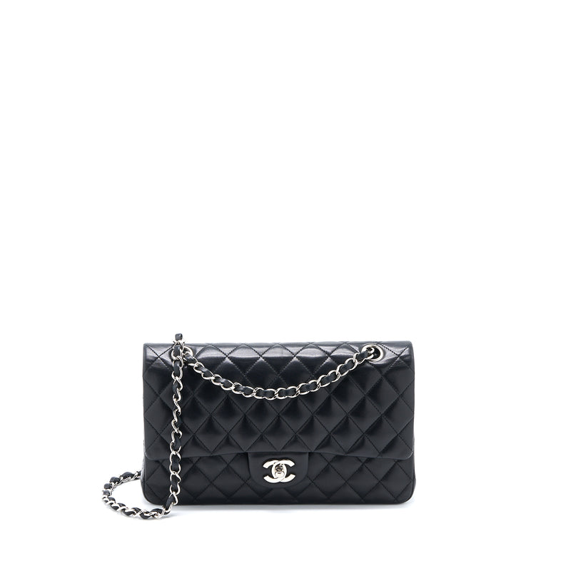Chanel Medium Classic Double Flap Bag Lambskin Black SHW