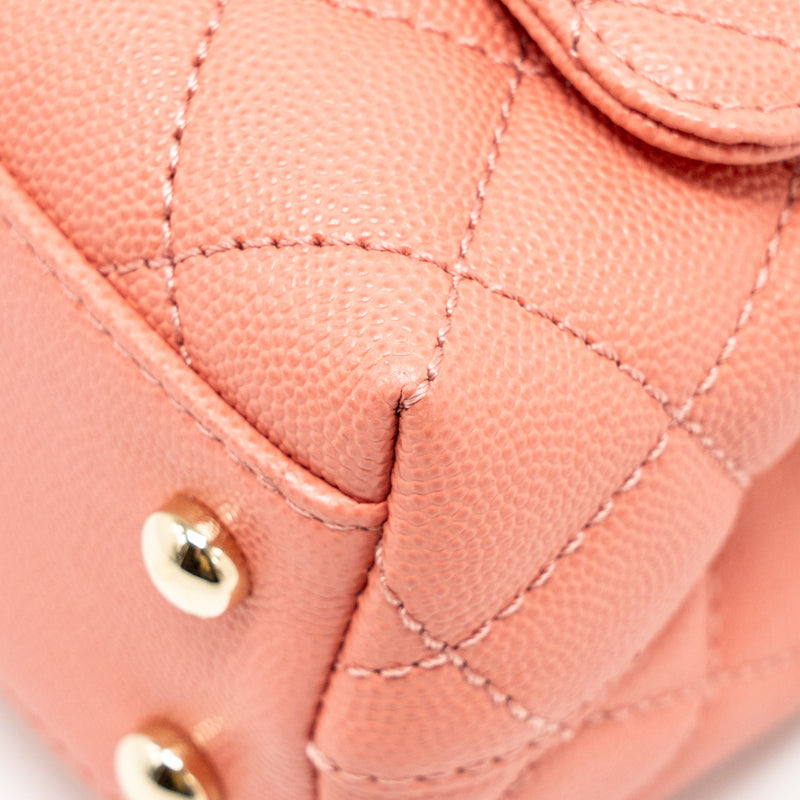 Chanel Mini Coco Handle Caviar Pink LGHW (Microchip)