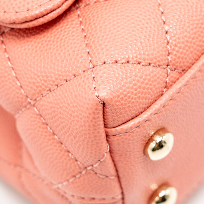 Chanel Mini Coco Handle Caviar Pink LGHW (Microchip)