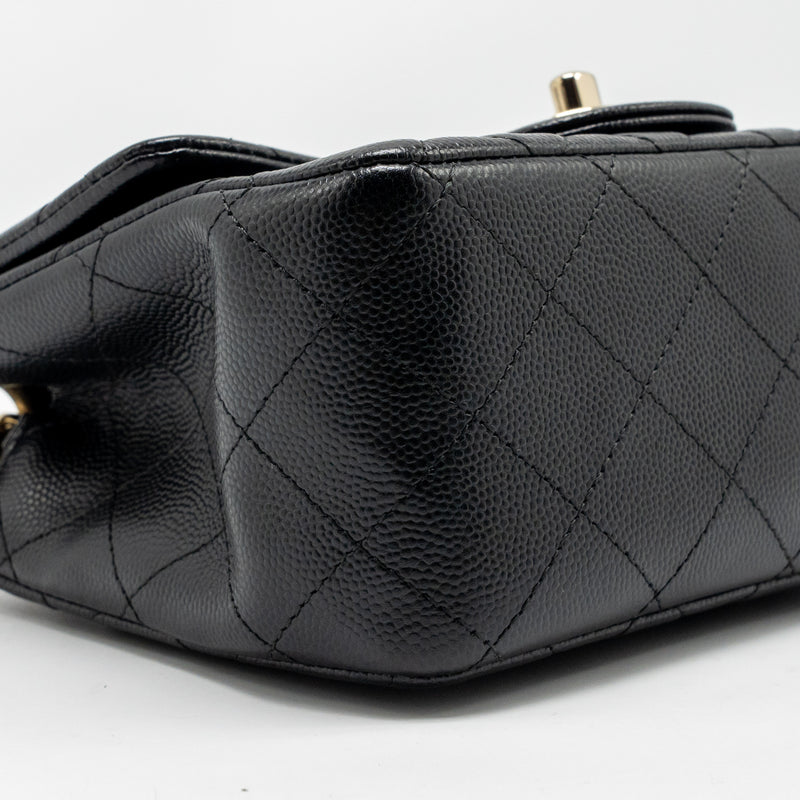 Chanel Mini Square Flap Bag Caviar Black LGHW