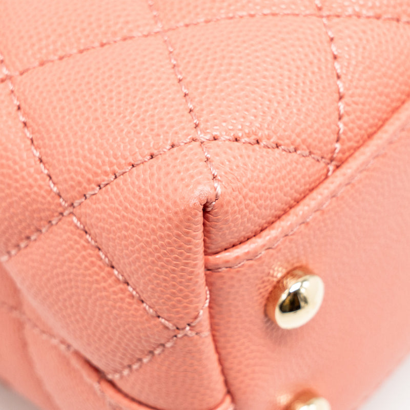 Chanel Mini Coco Handle Caviar Pink LGHW (Microchip)