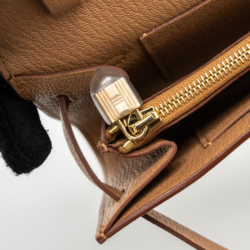 Hermes Kelly To Go Chevre Mysore Quebracho GHW Stamp U