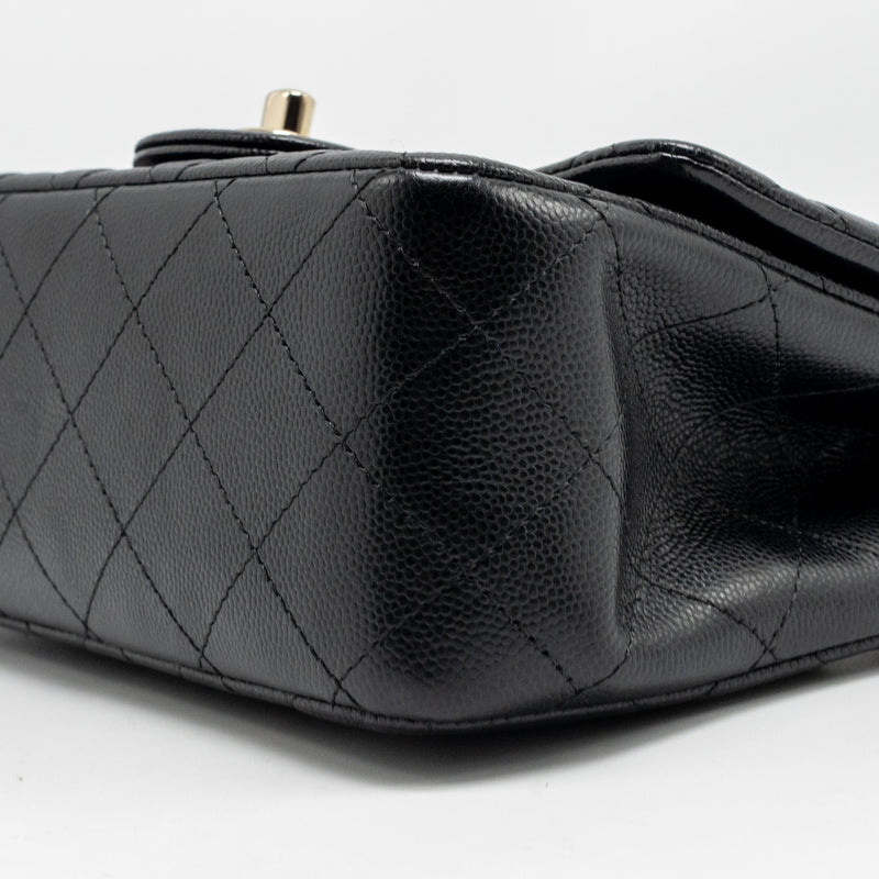 Chanel Mini Square Flap Bag Caviar Black LGHW