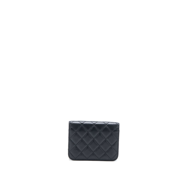 Chanel Pearl Crush Mini Flap Belt Bag Lambskin Black Brushed GHW