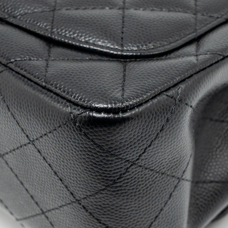 Chanel Mini Square Flap Bag Caviar Black LGHW