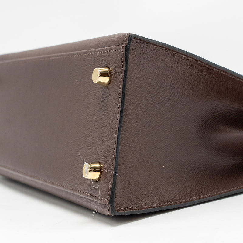 Hermes Kelly 25 Madame Moka GHW Stamp B