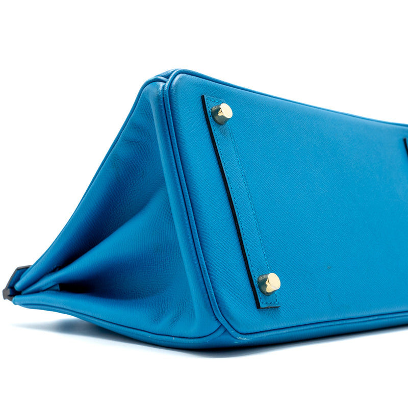 Hermes birkin 30 epsom blue GHW stamp A