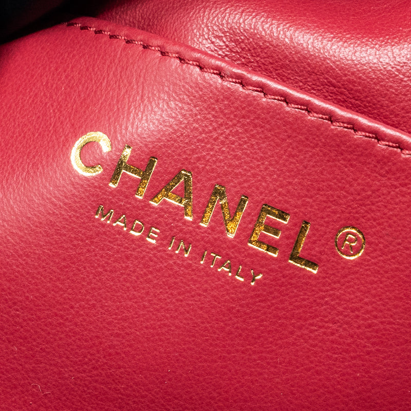 Chanel 22p Drawstring Bucket Bag Lambskin Black GHW (Microchip)