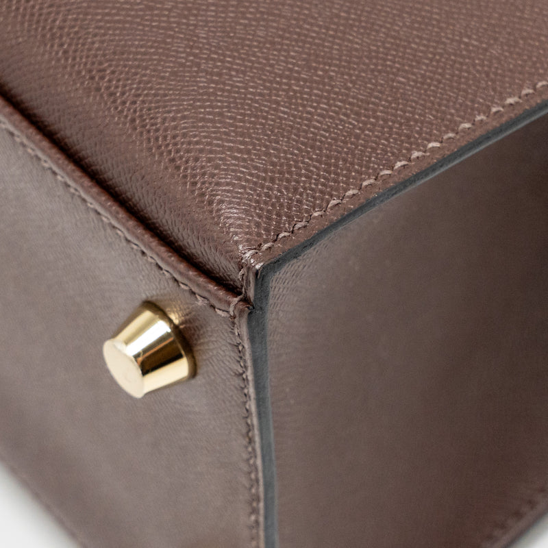 Hermes Kelly 25 Madame Moka GHW Stamp B