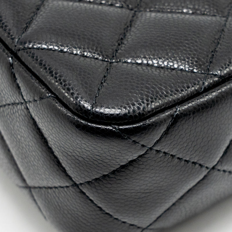 Chanel 25A zip clutch with chain caviar black LGHW (microchip)