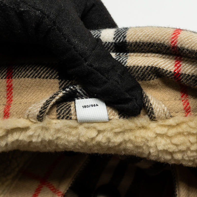 BURBERRY Size M Vintage Check Overshirt Jacket Virgin Wool/Cotton Beige