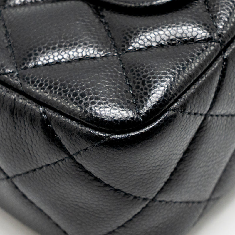 Chanel 25A zip clutch with chain caviar black LGHW (microchip)