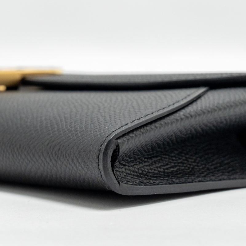 Hermes Maillon To Go wallet epsom black enermal buckle GHW stamp W